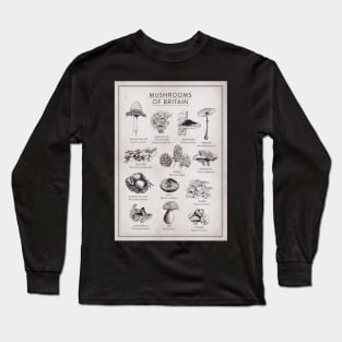 Mushrooms of Britain Print Long Sleeve T-Shirt